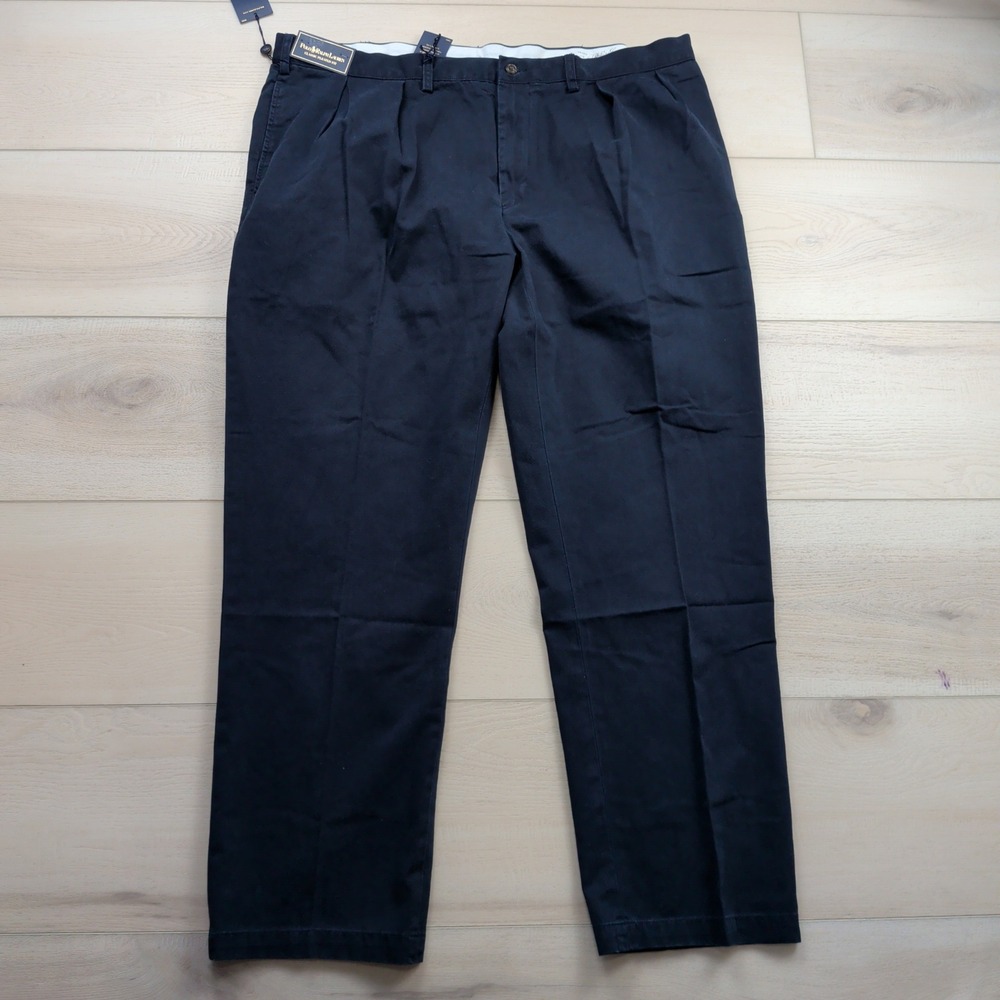 NEW Polo Ralph Lauren Mens Classic Pleated Fit Chino Pants Navy Blue 44Bx32